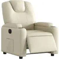 vidaXL Relaxsessel Elektrisch Creme Kunstleder