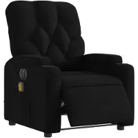 vidaXL Massagesessel Elektrisch Schwarz Stoff