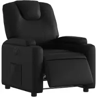 vidaXL Relaxsessel Elektrisch Schwarz Kunstleder