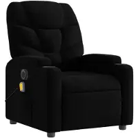 vidaXL Massagesessel Elektrisch Schwarz Stoff