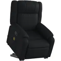 vidaXL Massagesessel mit Aufstehhilfe Schwarz Kunstleder