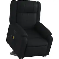 vidaXL Massagesessel mit Aufstehhilfe Elektrisch Schwarz Kunstleder