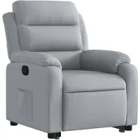 vidaXL Relaxsessel mit Aufstehhilfe Hellgrau Stoff
