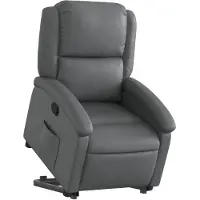 vidaXL Relaxsessel mit Aufstehhilfe Grau Kunstleder
