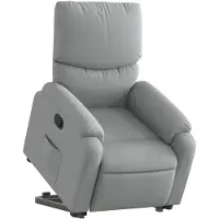 vidaXL Relaxsessel mit Aufstehhilfe Hellgrau Stoff