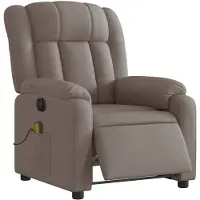 vidaXL Massagesessel Elektrisch Taupe Stoff