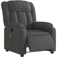 vidaXL Massagesessel Elektrisch Dunkelgrau Stoff