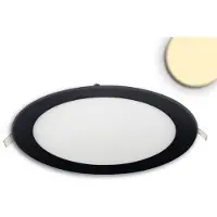 ISOLED LED Downlight, 18W, rund, ultraflach, blendungsreduziert, schwarz, warmweiss, dimmbar CRI90