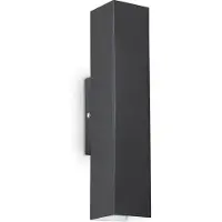 Ideal Lux Moderne Wandleuchte Himmel Metall Schwarz 2 Lichter Led 7W 3000K Warmes Licht