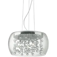 Ideal Lux Audi-80 Sp5 Trasparente Hanging Lamp Beige