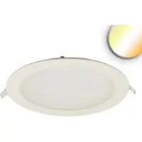 ISOLED LED Downlight, 18W, rund ultraflach weiß, 225mm, Colorswitch 3000/3500/4000K, dimmbar