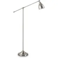 Ideal Lux Industrial-Minimal Newton Stehleuchte Metall Chrom 1 Licht E27