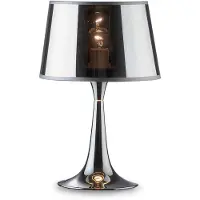 Ideal Lux Desk-Modern Office Lamp London Metall Chrom 1 Licht E27 Klein