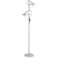Ideal Lux Polly Moderne Stehleuchte Silber Metall 2 Lichter E27