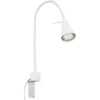 Briloner LED-Wandlampe Tuso, weiß, Bettmontage, Metall Tuso, weiß / opal, für Schlafzimmer, Metall, Modern, LED Wandleuchte, Wandlampe Innen