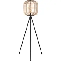 Eglo BORDESLEY Stehleuchte Stehlampe Lampe - H139 x Ø35 cm - schwarz - 1X28W exkl. - IP20