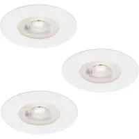 Briloner LED Einbauleuchten Dimmbar 3er Set IP44 5 W weiß Kunststoff Ø 6,8cm