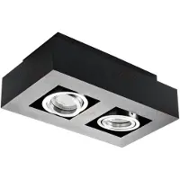 Kanlux S.A. LED GU10 Deckenspot Armatur schw. - zweifach für 2 LED Spots - exkl. LED Spots