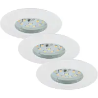 Briloner LED Einbauleuchten Dimmbar 3er Set IP44 5,5 W weiß Kunststoff