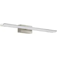 Eglo LED Spiegelleuchte Tabiano, Lampe Spiegel Badezimmer, Stahl in nickel-matt, Kunststoff in weiss neutralweiß