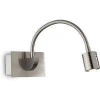 Ideal Lux Moderne Wandleuchte Dynamo Metall Nickel Flexible Led 3W 4000K