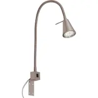 Briloner LED Leselampe mit Schalter, schwenkbar, eckig, GU10, 400lm, warmweißes Licht, Wandleuchte, Wandlampe, Bettlampe, Lampe Bett, Leselicht, 40,3cm, Metall