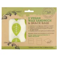 Tala Vegane Sandwich- und Snack-Tasche, 2er-Set, Blätter -