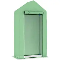 vidaXL Gewächshaus mit Stahlrahmen 0,5 m² 1x0,5x1,9 m