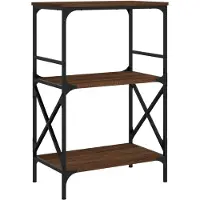 vidaXL Bücherregal 3 Böden Braun Eiche 59x35x90,5 cm