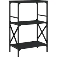 vidaXL Bücherregal 3 Böden Schwarz 59x35x90,5 cm