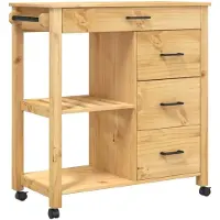vidaXL Küchenwagen MONZA 84x40x90 cm Massivholz Kiefer