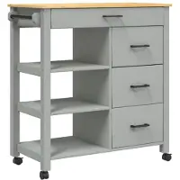 vidaXL Küchenwagen MONZA 84x40x88,5 cm Massivholz Kiefer