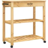 vidaXL Küchenwagen MONZA 84x40x88,5 cm Massivholz Kiefer