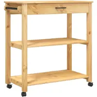 vidaXL Küchenwagen MONZA 84x40x88,5 cm Massivholz Kiefer