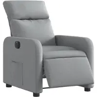 vidaXL Relaxsessel Elektrisch Hellgrau Stoff