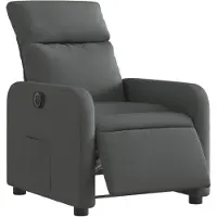 vidaXL Relaxsessel Elektrisch Dunkelgrau Stoff