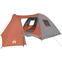 vidaXL Kuppel-Familienzelt 6 Personen Orange Wasserdicht