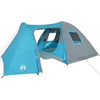 vidaXL Kuppel-Familienzelt 6 Personen Blau Wasserdicht