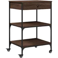 vidaXL Küchenwagen Braun Eichen-Optik 60x48x89,5 cm Holzwerkstoff