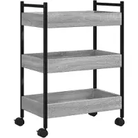 vidaXL Küchenwagen Grau Sonoma 50x30x70 cm Holzwerkstoff