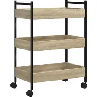 vidaXL Küchenwagen Sonoma-Eiche 50x30x70 cm Holzwerkstoff