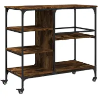 vidaXL Küchenwagen Räuchereiche 100x45x89,5 cm Holzwerkstoff