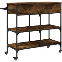 vidaXL Küchenwagen Räuchereiche 105x42x95 cm Holzwerkstoff
