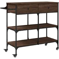 vidaXL Küchenwagen Braun Eichen-Optik 105x42x95 cm Holzwerkstoff