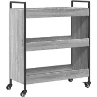 vidaXL Küchenwagen Grau Sonoma 70x30x82 cm Holzwerkstoff