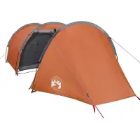 vidaXL Tunnelzelt 4 Personen Orange Wasserdicht