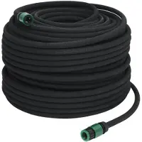 vidaXL Tropfschlauch Schwarz 0,6" 100 m Gummi