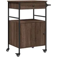 vidaXL Küchenwagen Braun Eichen-Optik 56x43x89,5 cm Holzwerkstoff
