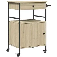 vidaXL Küchenwagen Sonoma-Eiche 56x43x89,5 cm Holzwerkstoff