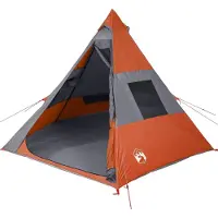 vidaXL Tipi-Campingzelt 7 Personen Orange Wasserdicht